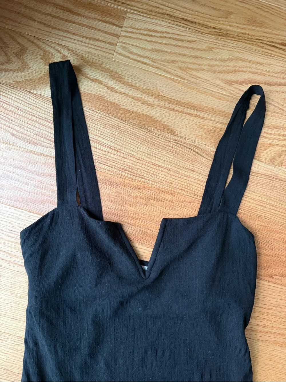 Free People Black Sweetheart Low Back Bodysuit Size Small